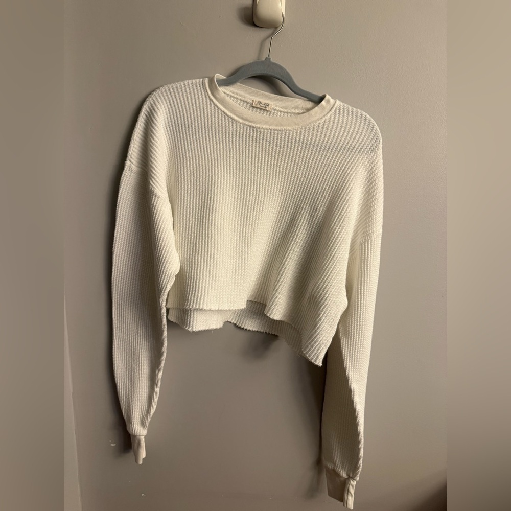 John Galt California Cropped Waffle Knit Long Sleeve – Size 36